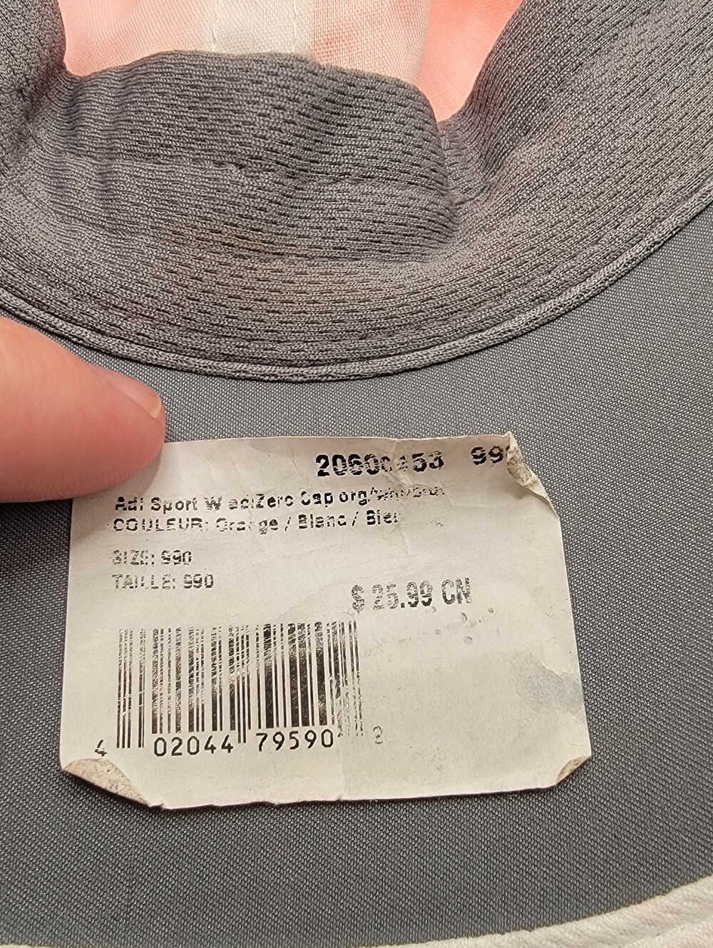 adidas Womens Peach/Orange Performance Hat with Blue Logo - Picture 4 of 4